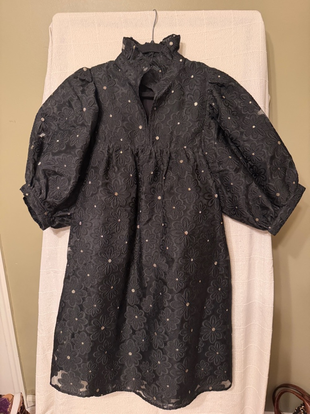 Jade Black Eyelet Mini Dress